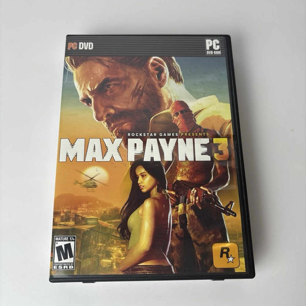 Max Payne 3 PC DVD-ROM, 2012 Rockstar Games 4 Discs Video Game